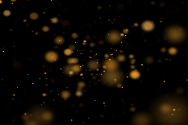 Golden Dust Bokeh Overlays Fundo de bokeh claro Efeito de luz com bokeh de fundo transparente