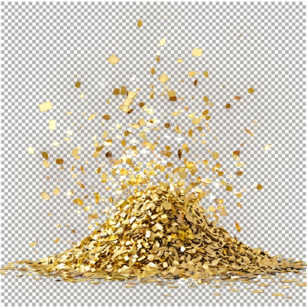 Golden Glitter Explosion Fallende Konfetti und funkelnde Festmagie
