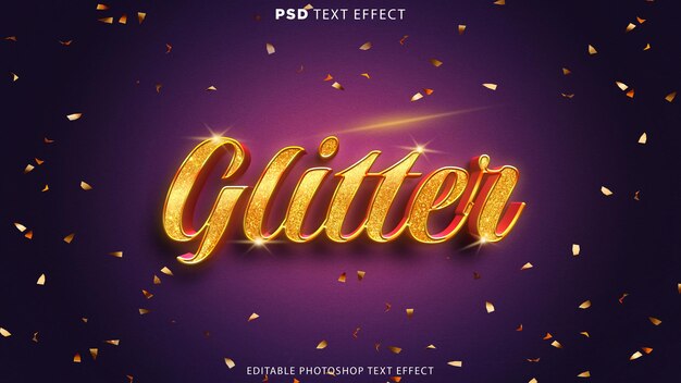 Golden Glitter Text-Effekt für Feiern und Partys