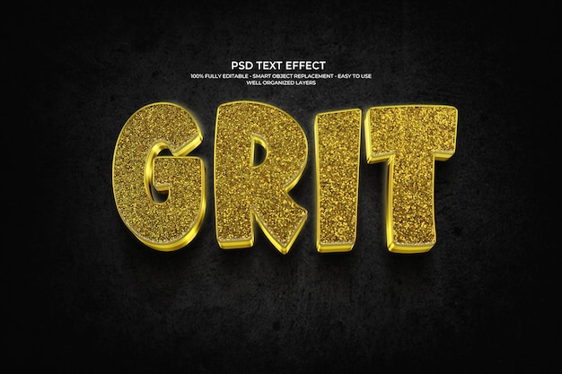 Golden Grit-Text-Effekt