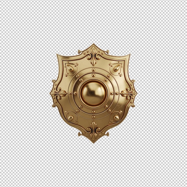 Golden Ornate Medieval Shield