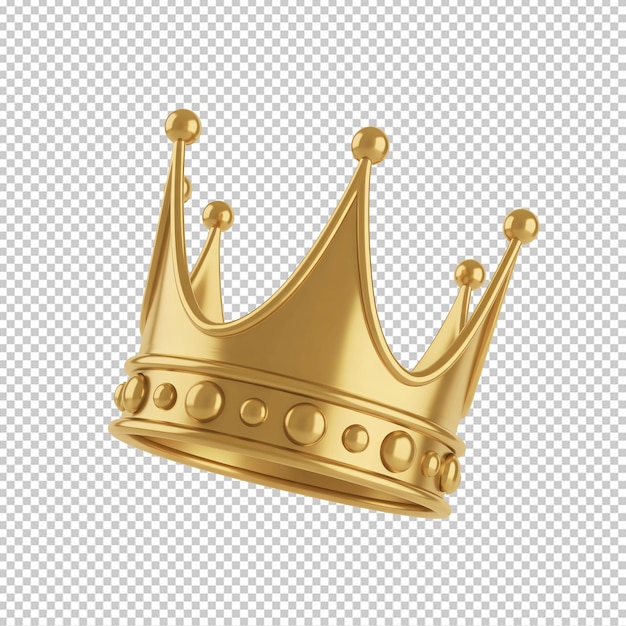 Golden royal crown 3d render