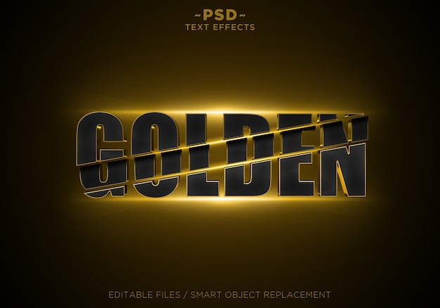 PSD golden sliced effects textvorlage