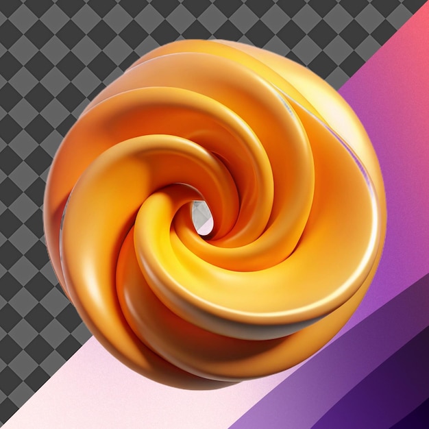 Golden Spiral 3D Render Abstract Hintergrund