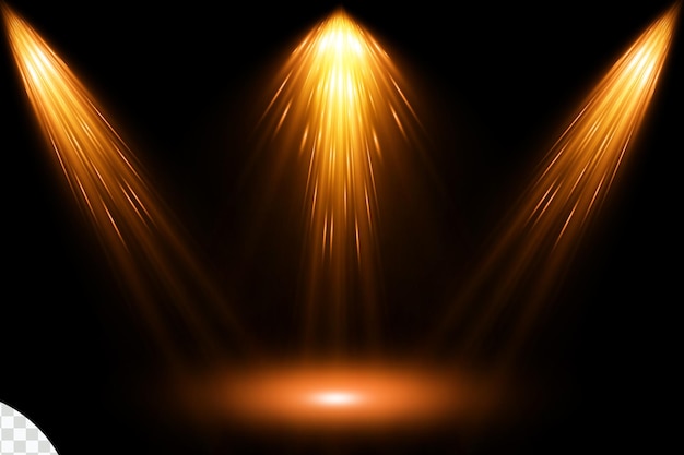 Golden Spotlights Scene Illumination effects