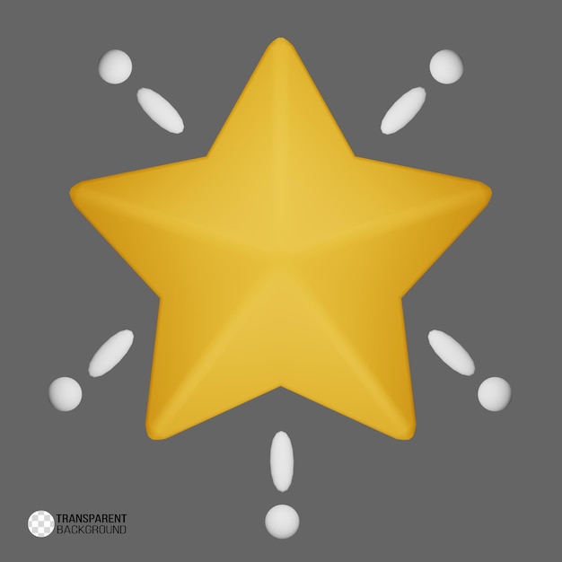 Golden stars for excellent evaluation from client and customer satisfaction concept by 3d render ill