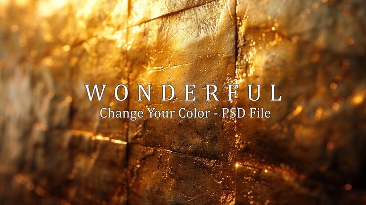 PSD golden wall texture