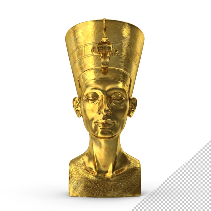 PSD goldene büste der königin nofretete png