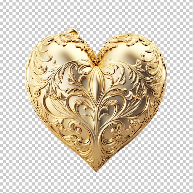 goldene Dekoration Herz png