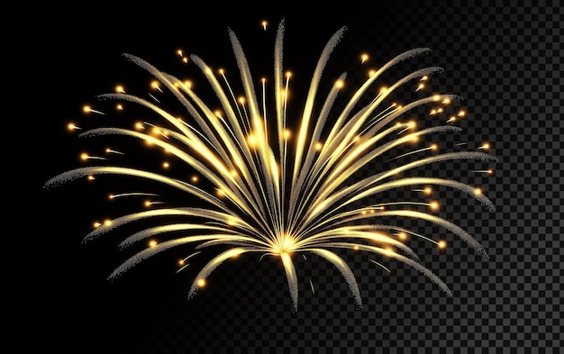 Goldene Feuerwerksausbrüche