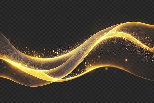 Goldene, funkelnde Wellen