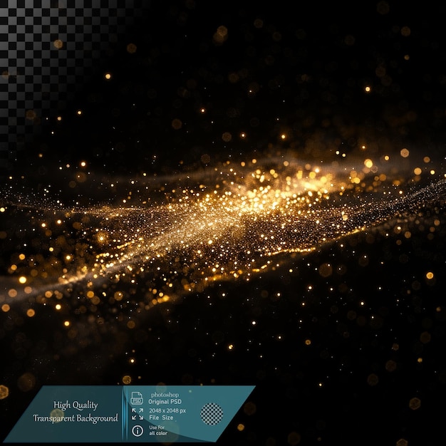 Goldene Glitzerwelle