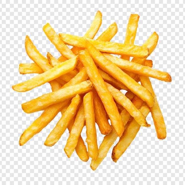 Goldene knusprige Pommes Frites-Food-Fotografie auf dem Stapel
