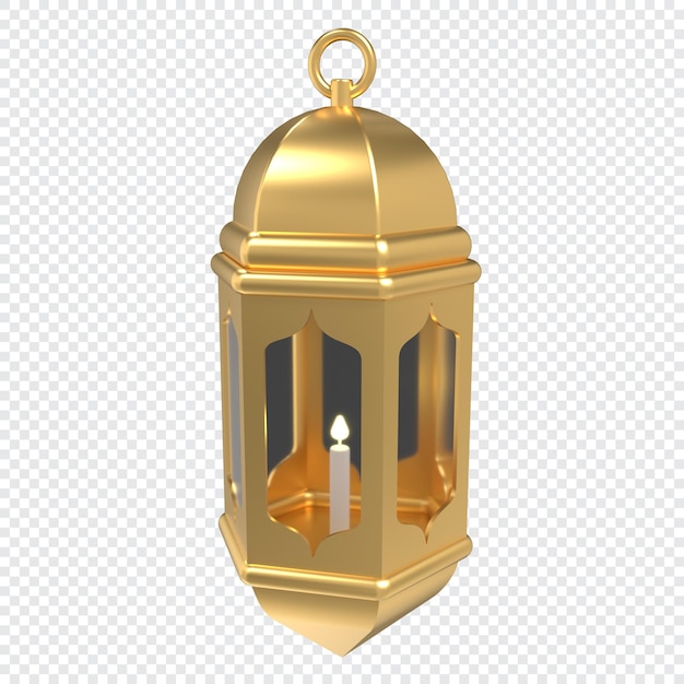 Goldene Laterne mit Kerze arabische Lampe Dekoration für Ramadan Kareem Eid Mubarak islamisch