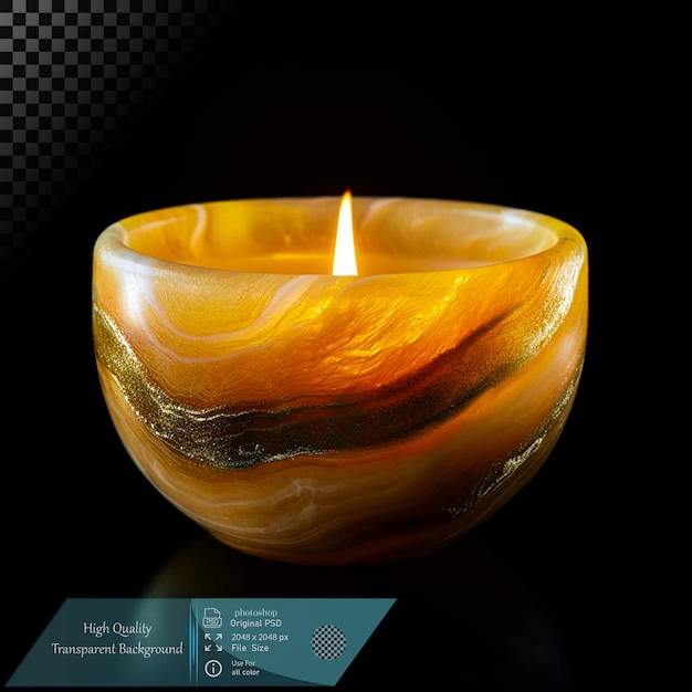 Goldene Marmorkerze