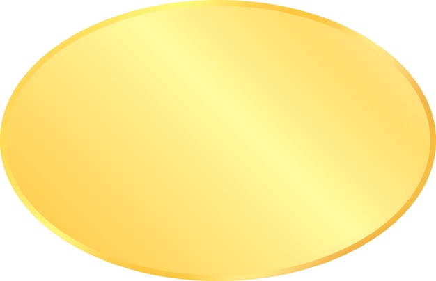 Goldene ovale elliptische etikettenzeichen-knopf-clipart-element-illustration für das hintergrunddesign von druckbannern