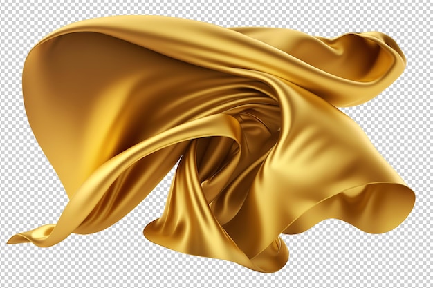 Goldene Seide Ai Ausschnitt auf durchsichtigem