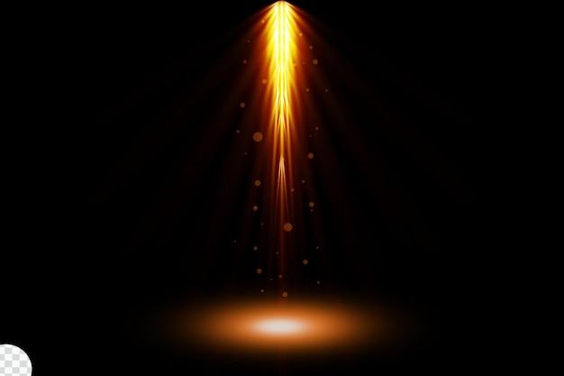 Goldene Spotsbeleuchtung.