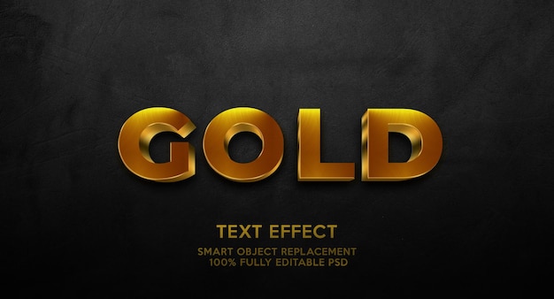 Goldene texteffektvorlage