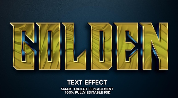 goldene Texteffektvorlage