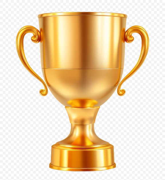 Goldene Trophäe-Cup für den ersten Platz Auszeichnung isolierte PSD.