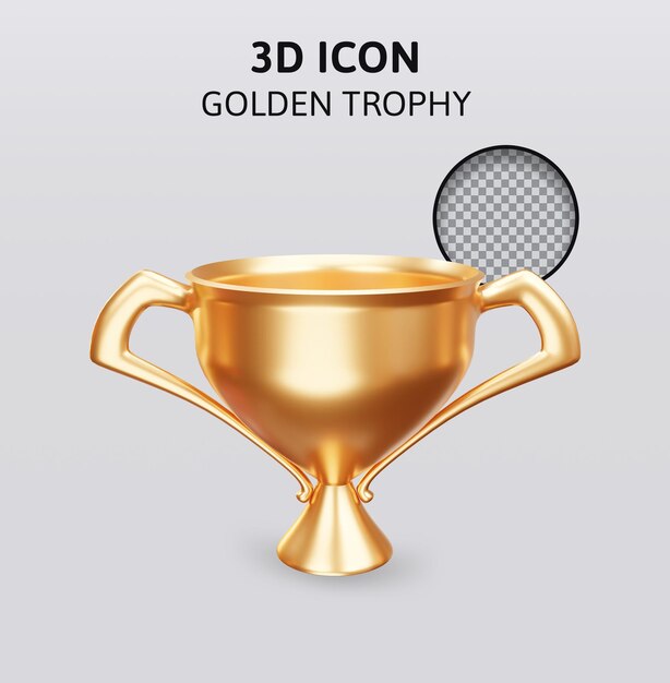 Goldene trophäenpreis 3d-rendering