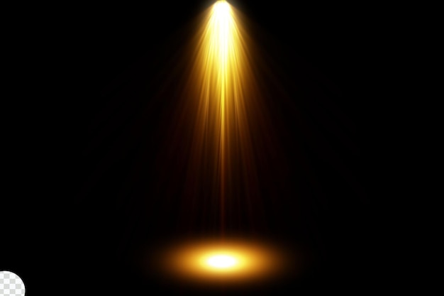 Goldenen Strahlen auf der Bühne Lichtstrahl.
