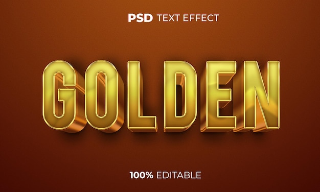 Goldener 3D-bearbeitbarer Texteffekt