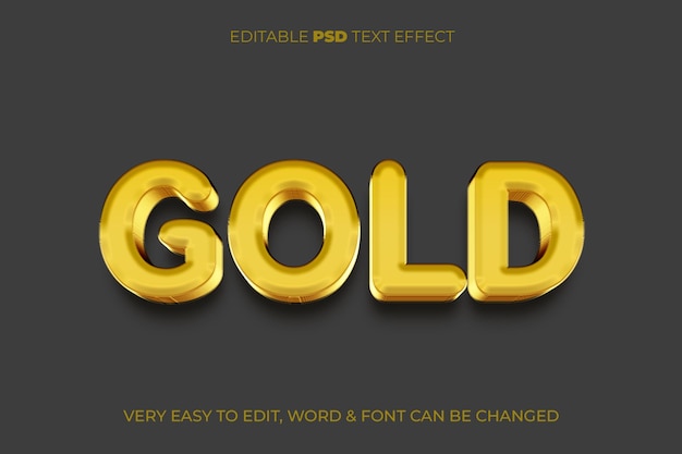 Goldener 3d-texteffekt