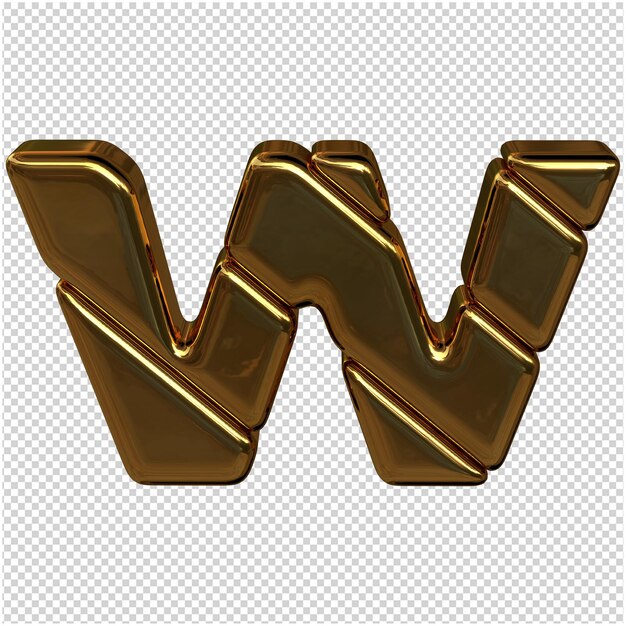 Goldener Buchstabe 3D-Rendering