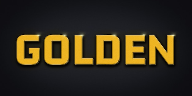 Goldener editable text-art-effekt