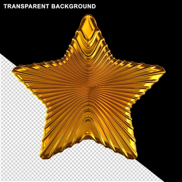 Goldener fünfzackiger Stern