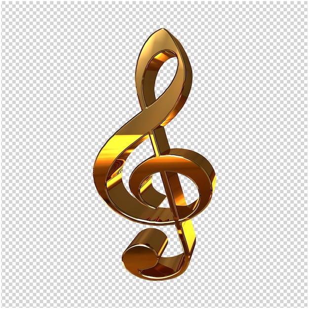 Goldener Musikschlüssel