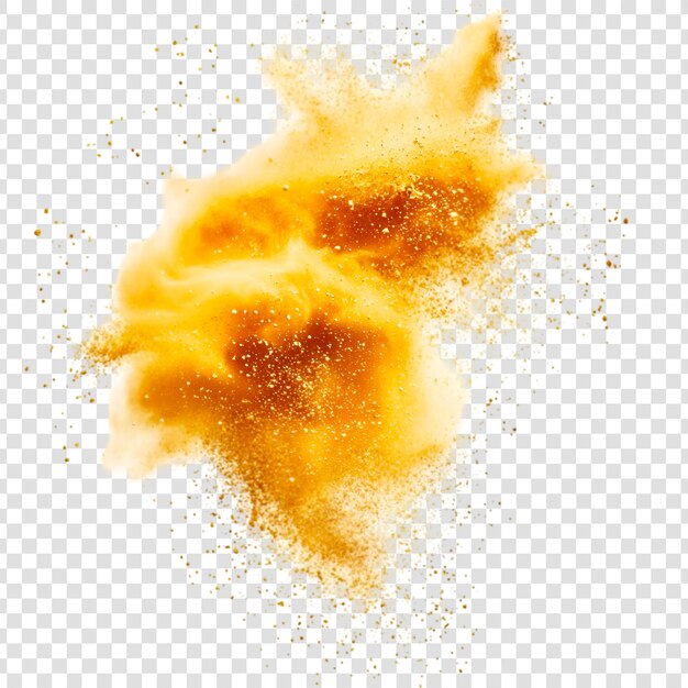 Goldener Pulver-Explosion mit vibrierendem Burst-Effekt