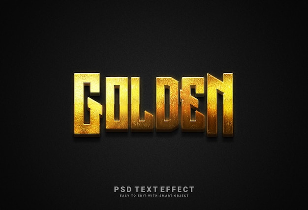 PSD goldener text-effekt