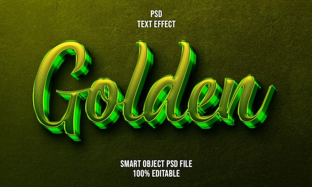 PSD goldener text-effekt