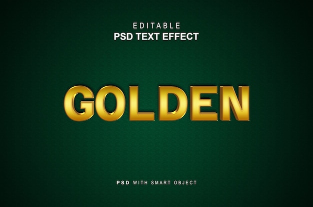 Goldener Texteffekt 3d fett