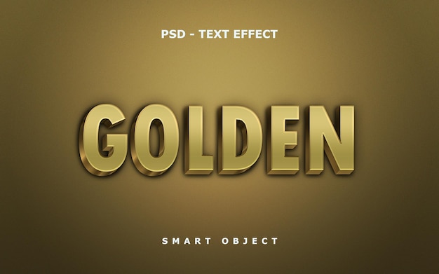 Goldener Texteffekt 3d
