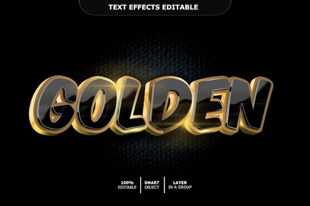 PSD goldener texteffekt editierbar