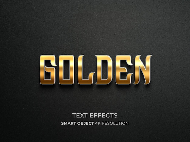 Goldener texteffekt mit dunklem hintergrund