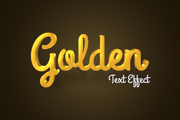 PSD goldener texteffekt