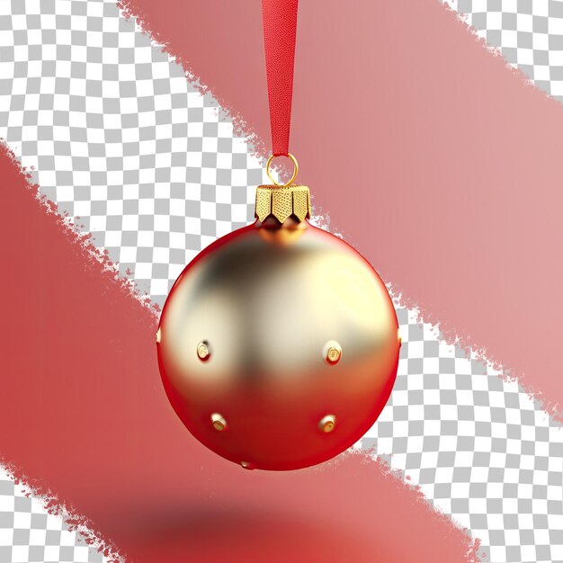 PSD goldener weihnachtsball mit roten neujahrsziffern