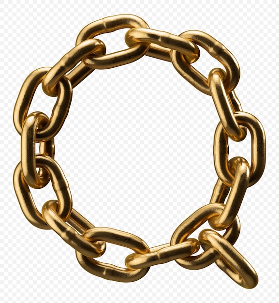 Goldenes Kettenalphabet Buchstabe Q isoliert