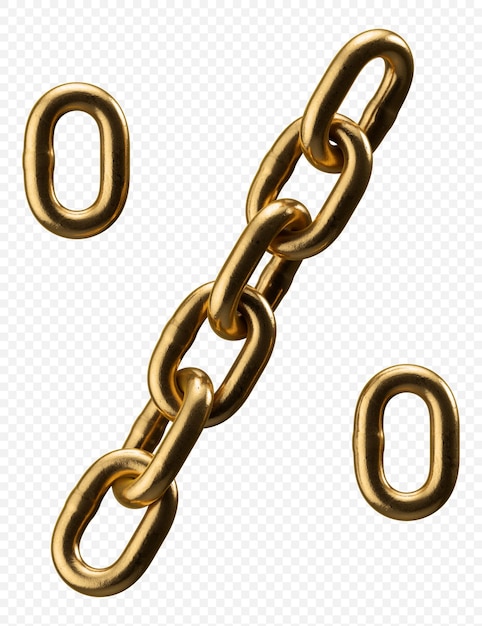 Goldenes Kettenalphabet Prozentzeichen isoliert