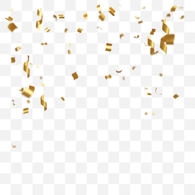 Goldenes Konfetti isoliert