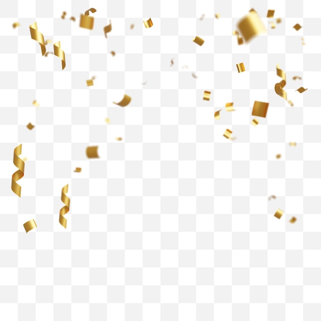 Goldenes Konfetti isoliert