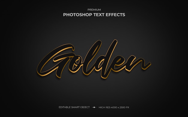 Goldenes texteffektmodell