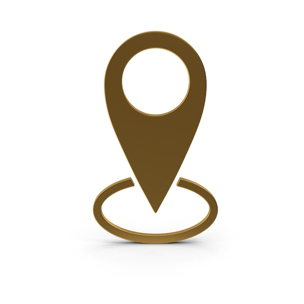 Goldes Standort-Pin-Symbol