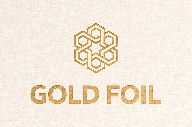 Goldfolien-Logo-Modell