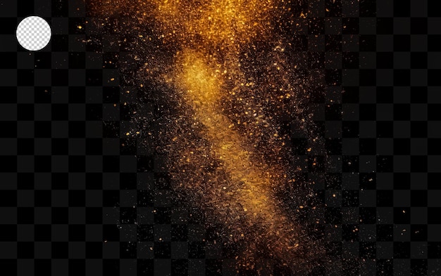 Goldhintergrund mit Staub und transparentem Hintergrund